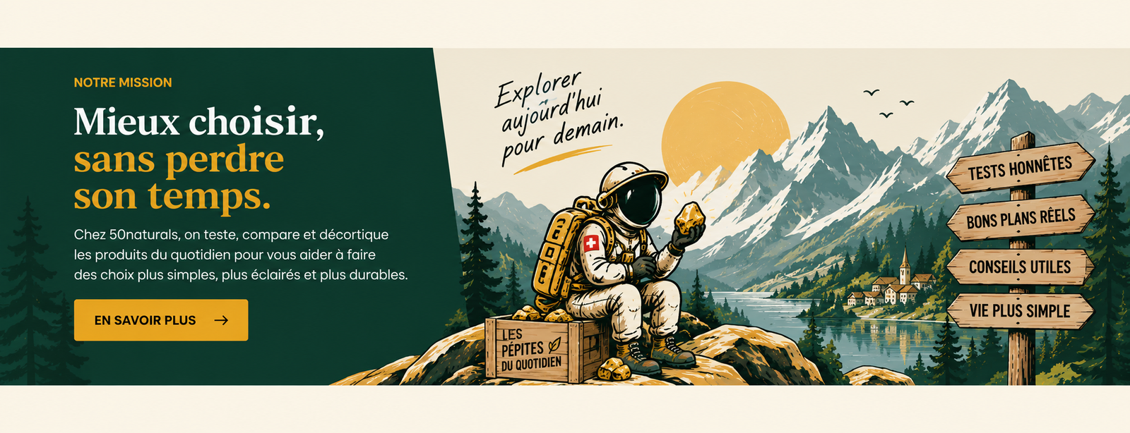 Notre mission 50naturals — Mieux choisir, sans perdre son temps